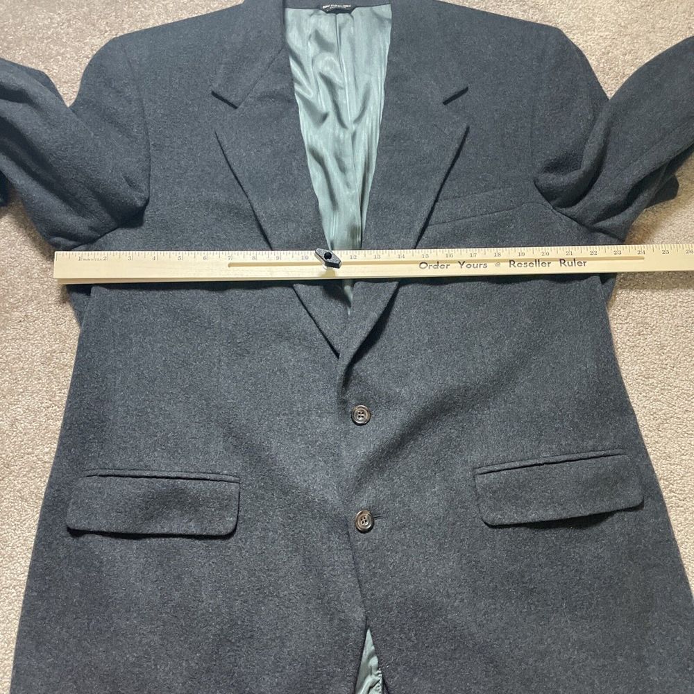 Cashmere Mans Gray Jacket 46R Business Work Blazer Joseph & Lyman Bloomingdale’s - Picture 9 of 16